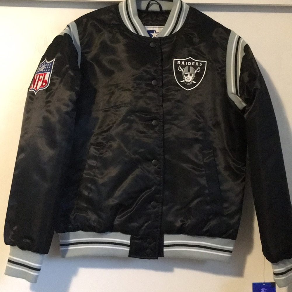 Women’s raiders satin jacket